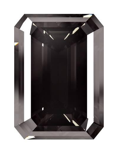 Ein gedenkdiamant aus weißer / farbloser farbe und smaragdschnitt aus kremationsasche oder haar